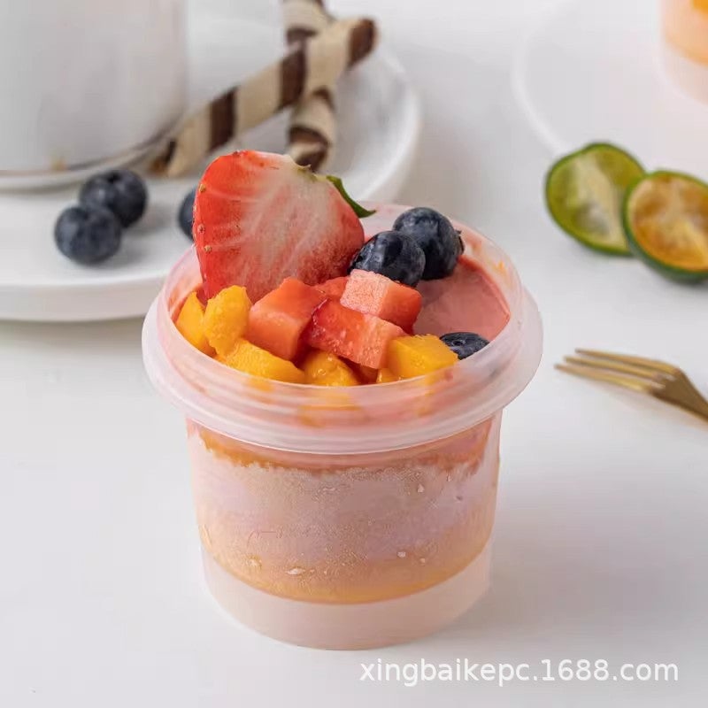 كوب بودينغ قابل للتخلص منه كوب زبادي مجفف علبة آيس كريم كوب بلاستيكي تغليف حلوى حاوية فواكه - Image 4